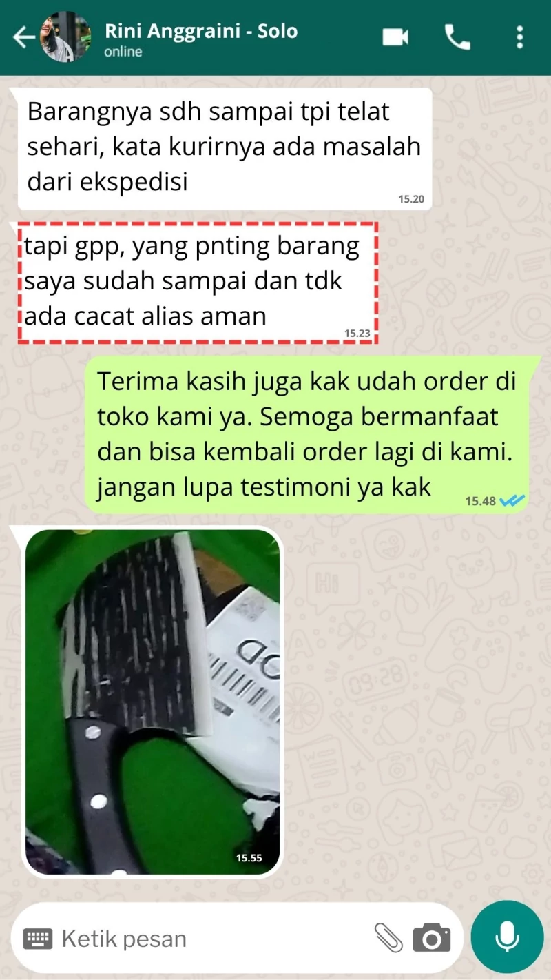 testi pisau 3